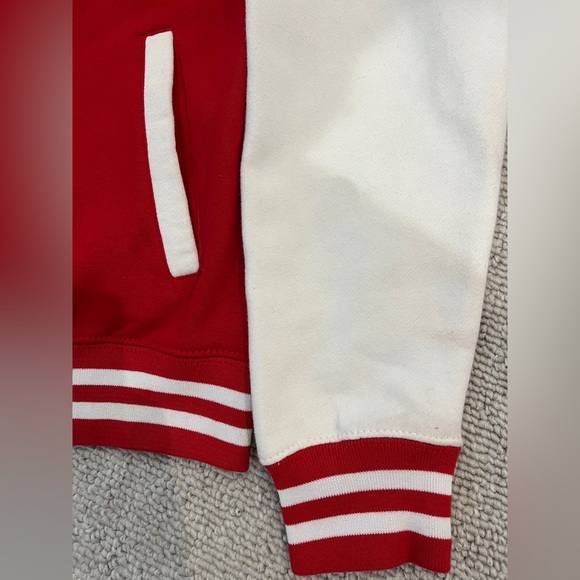 Varsity College Bomber Jacket Coat Sweater Retro Sport Gym Collegiate Athletic M - Picture 5 of 15